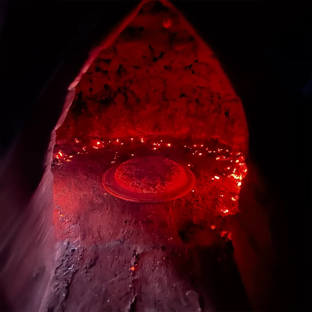 Horno leña con pizza